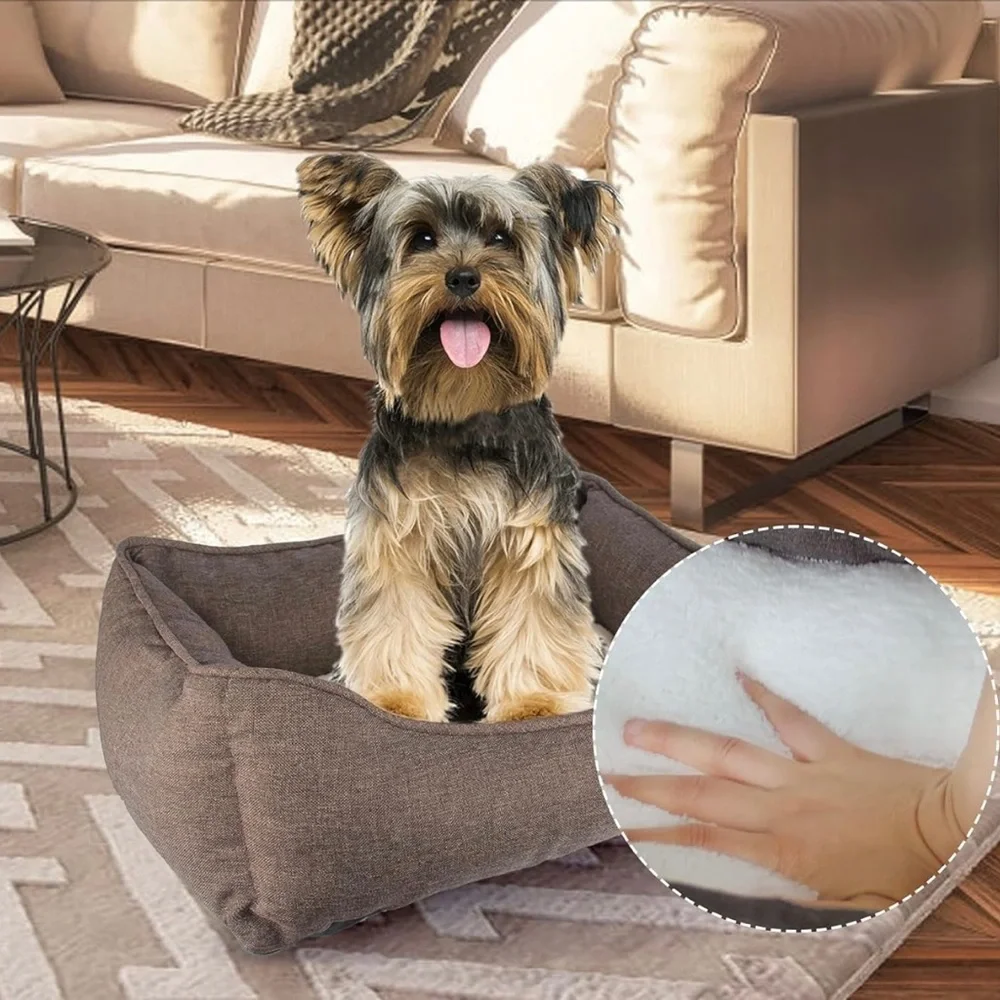 SCENEREAL Memory Foam Pet Beds for Small Dogs Cats - 2 in 1 Orthopedic Dog Bed
